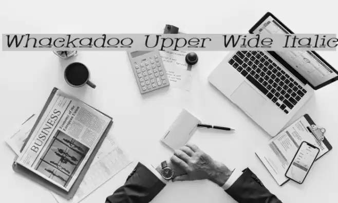 Whackadoo Upper Wide Italic Fuentes examples