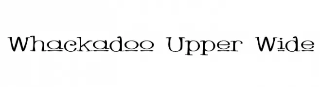 Whackadoo Upper Wide  フリーフォントのダウンロード