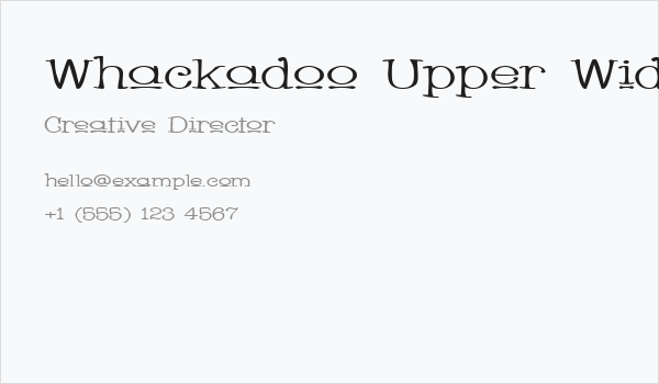 Whackadoo Upper Wide Business Card
