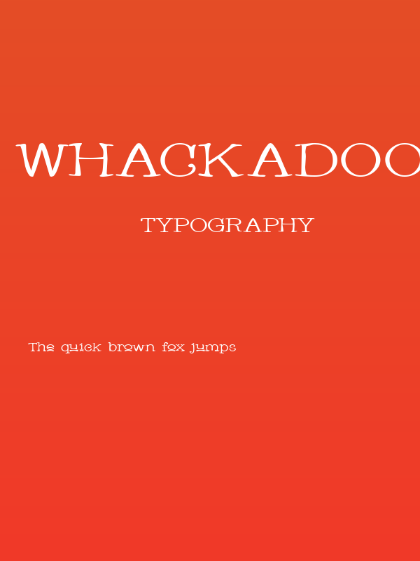 Whackadoo Upper Wide Poster