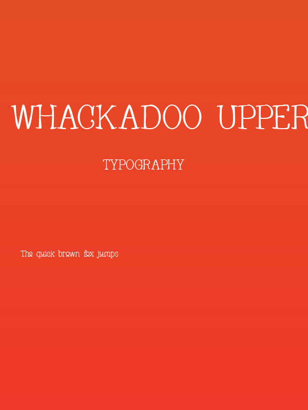 Whackadoo Upper Poster