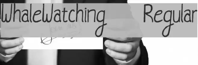 WhaleWatching-Regular Font examples