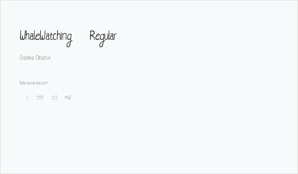 WhaleWatching-Regular Business Card