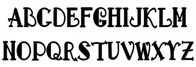 Whallmark Serif Caratteri MAIUSCOLE