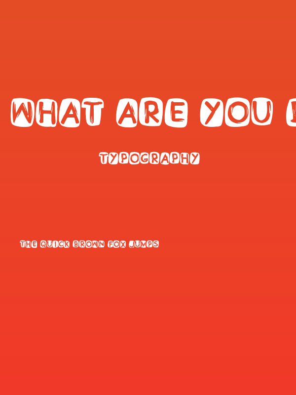 What Are You Doing Poster