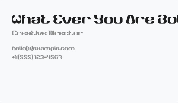 What Ever You Are Bold Business Card