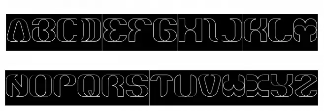 What Ever You Are-Hollow-Invers Schriftart Groß