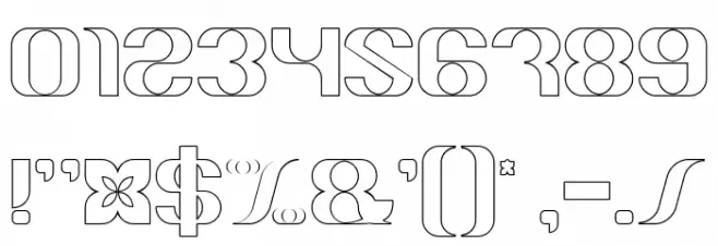 What Ever You Are-Hollow Font OTHER CHARS