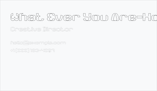 What Ever You Are-Hollow Business Card