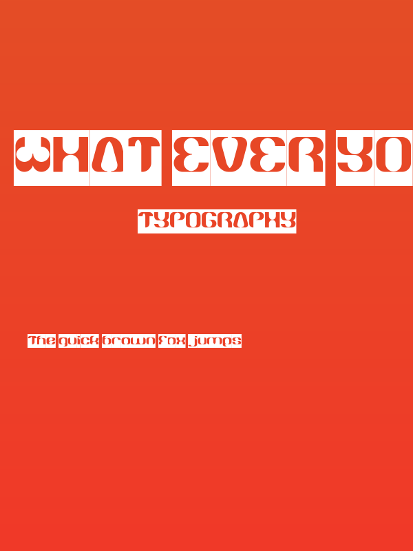 What Ever You Are-Inverse Poster