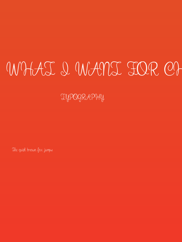 What I Want For Christmas Poster