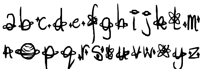What Planet Are You From Font LOWERCASE