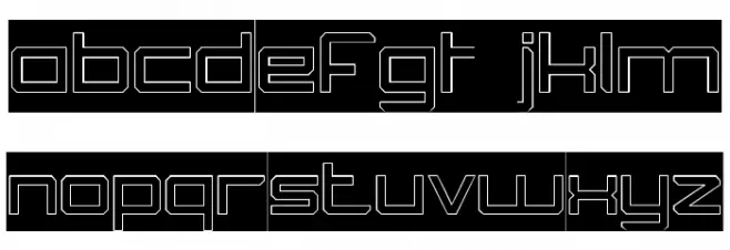 What The FUN-Hollow-Inverse Font Litere mici