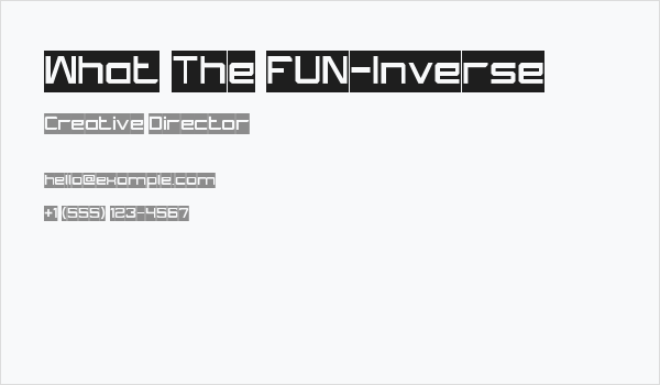 What The FUN-Inverse Business Card