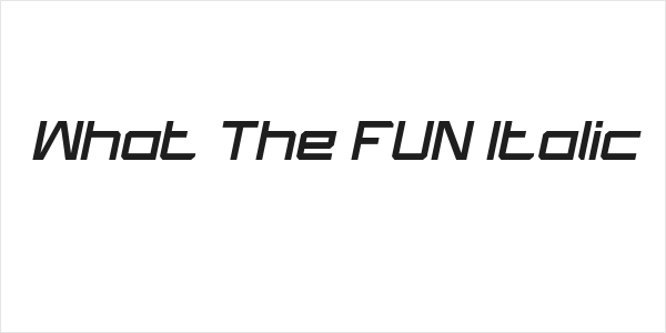 What The FUN Italic Logo