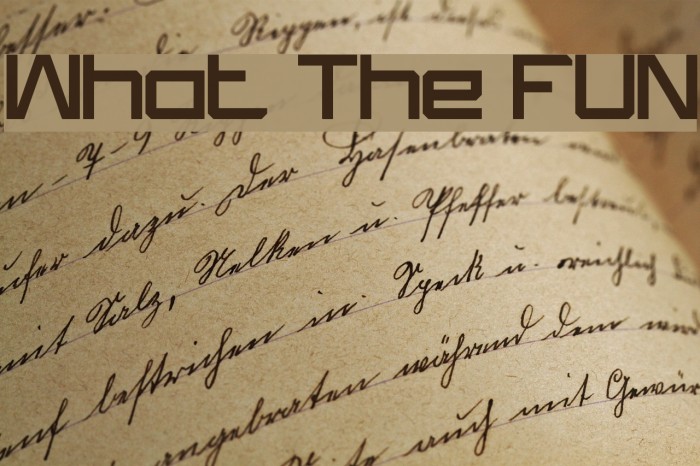 What The FUN Font examples