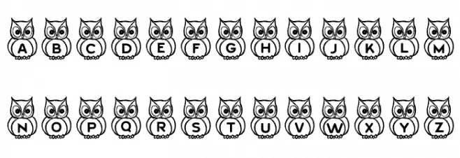 What a Hoot! Шрифта ВЕРХНИЙ