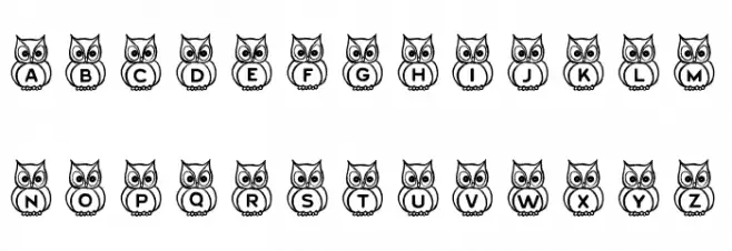 What a Hoot! Schriftart Kleinbuchstaben