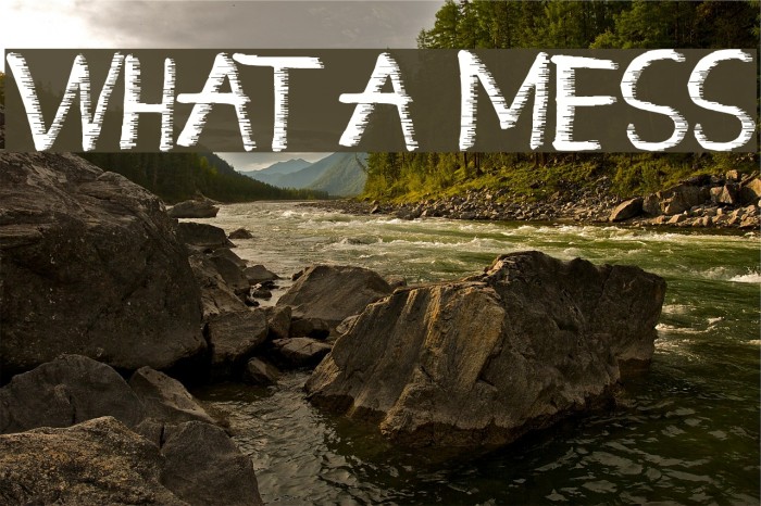 What a Mess Font examples