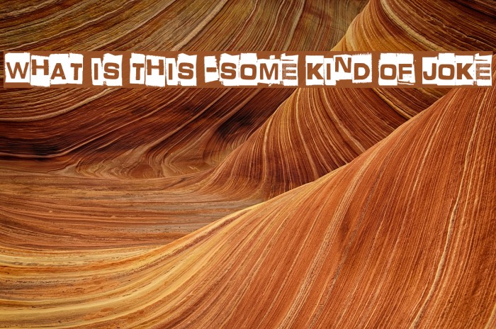 What is this -some kind of joke Font examples