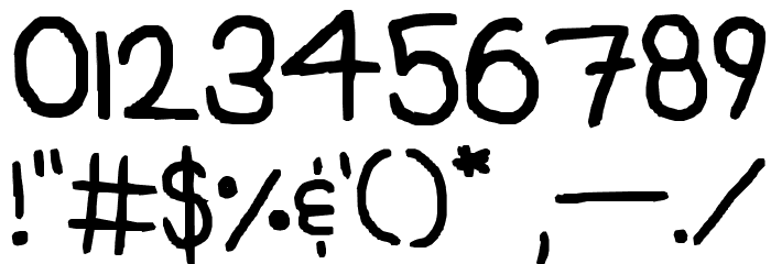 What the fudgesticks! Font OTHER CHARS