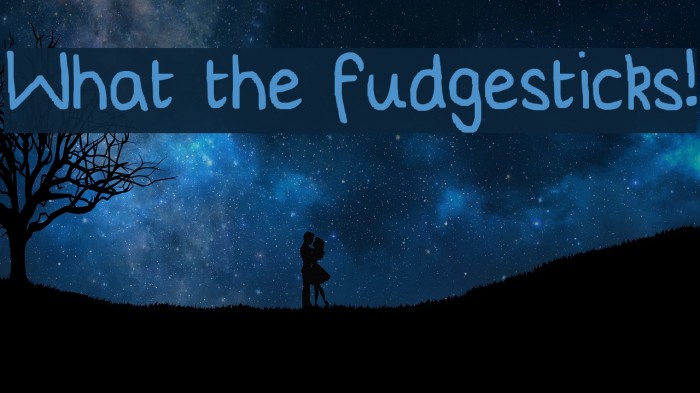 What the fudgesticks! Font examples