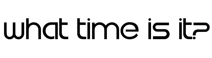 What time is it? Font