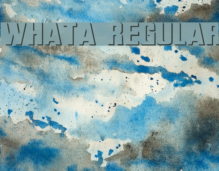 WhatA Regular Font examples