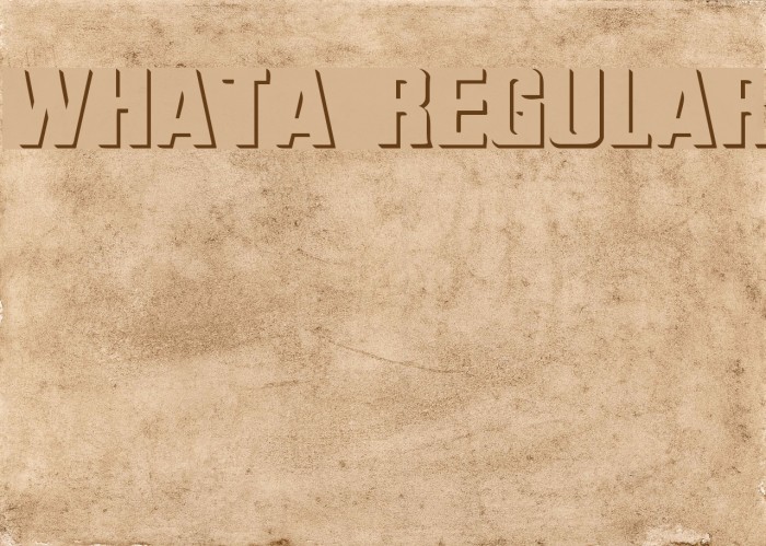 WhatA Regular Font examples