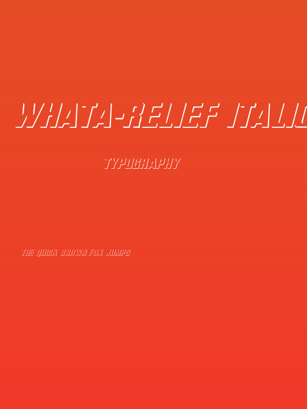 WhatA-Relief Italic Poster