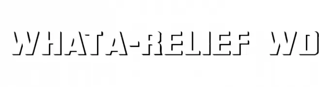 WhatA-Relief Wd  Frei Schriftart Herunterladen