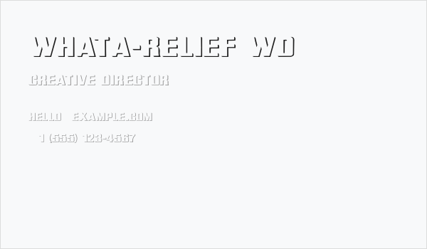 WhatA-Relief Wd Business Card