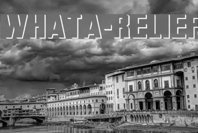 WhatA-Relief Font examples