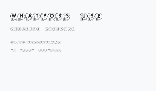 WhatPoss Use Business Card