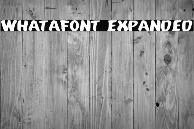 Whatafont Expanded Font examples