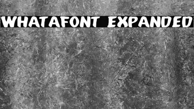 Whatafont Expanded Font examples