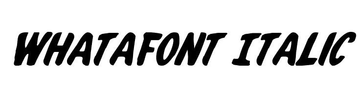 Whatafont Italic फ़ॉन्ट