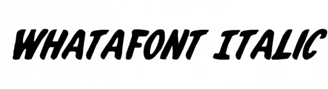 Whatafont Italic  フリーフォントのダウンロード