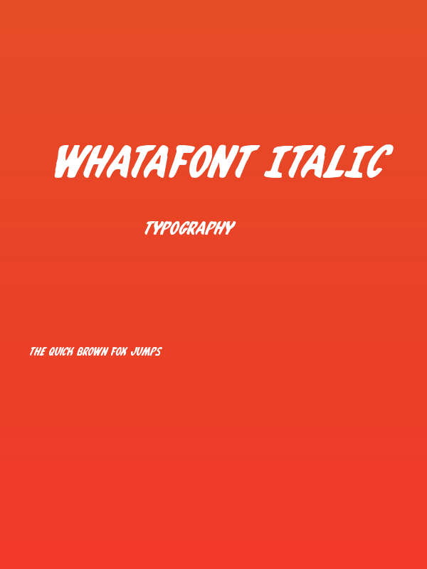 Whatafont Italic Poster