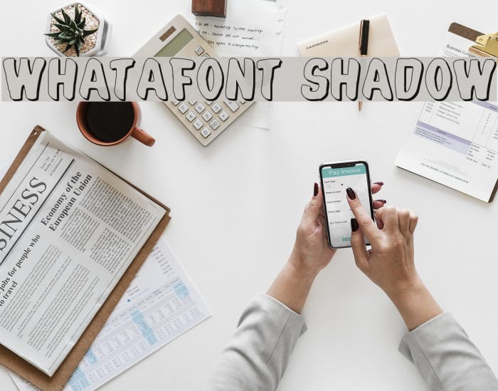 Whatafont Shadow Font examples