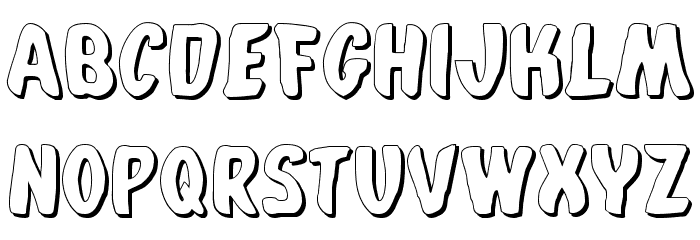 Whatafont Shadow Font LOWERCASE