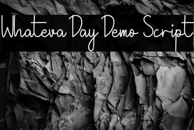 Whateva Day Demo Script Font examples