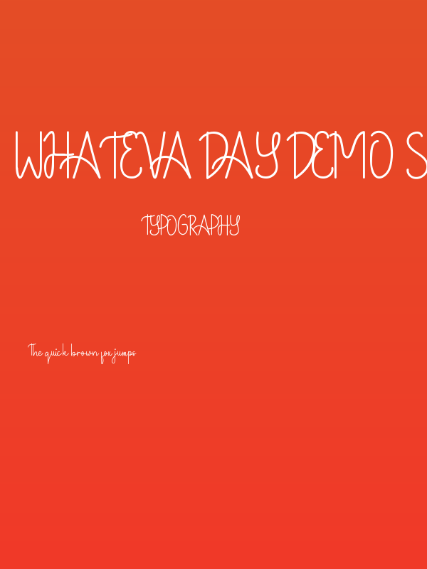 Whateva Day Demo Script Poster