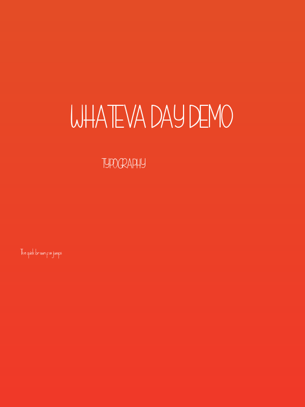 Whateva Day Demo Poster