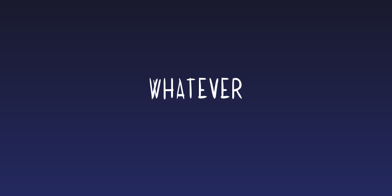 Whatever Social Header