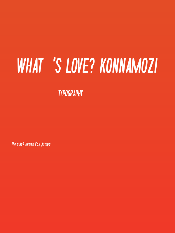 What's Love? Konnamozi Poster