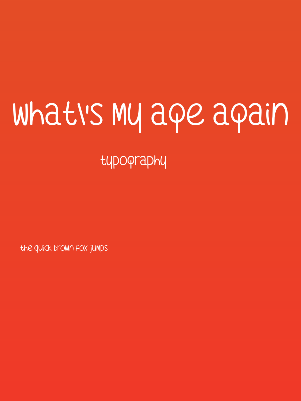 What's My Age Again Poster