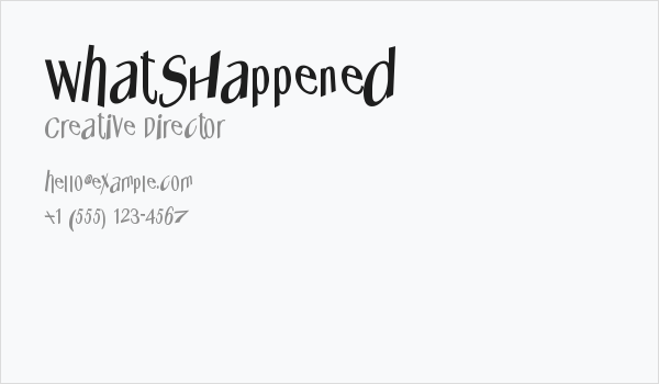 WhatsHappened Business Card