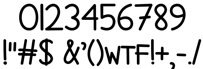 WhatsMyAgeAgain Font OTHER CHARS