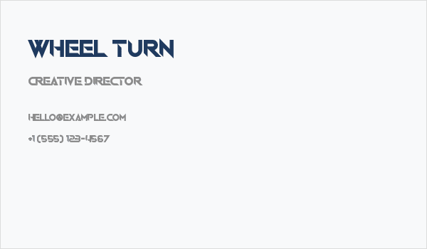 Wheel Turn Business Card